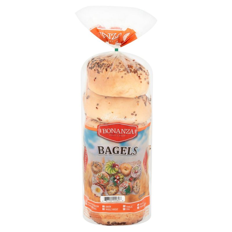 Bonanza Garlic Bagels, 6 count, 18 oz
