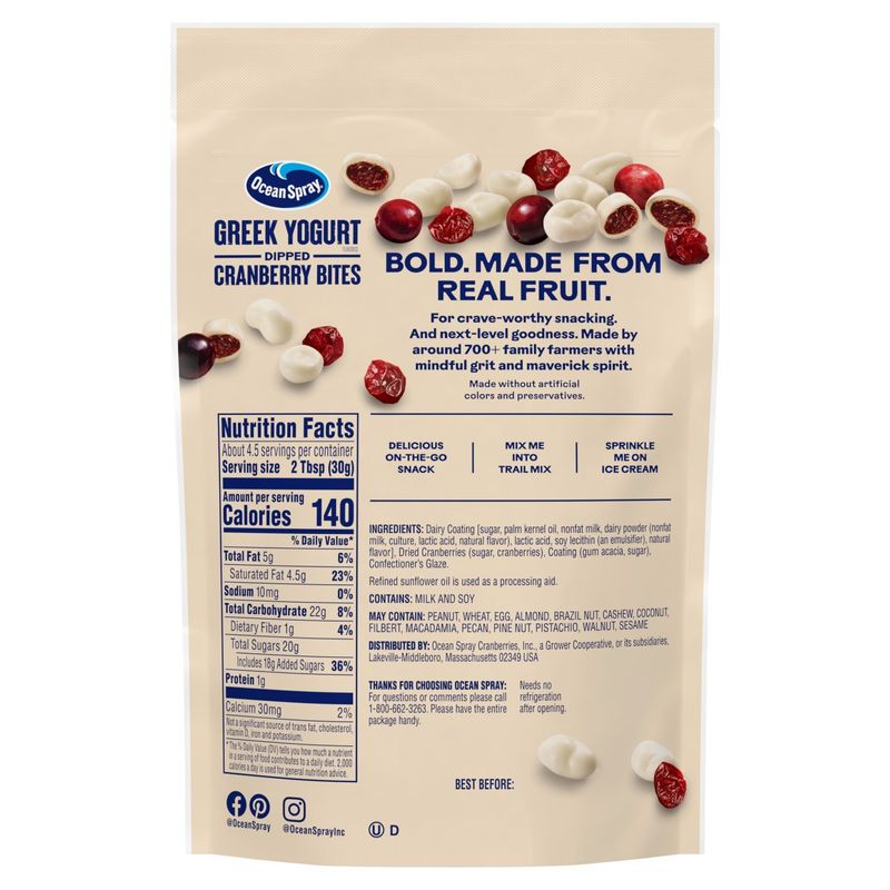 Ocean Spray Greek Yogurt Flavored Dipped Cranberry Bites, 5 oz