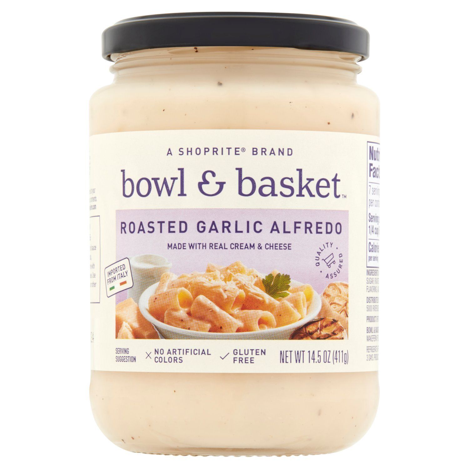 Bowl &amp; Basket Roasted Garlic Alfredo Sauce, 14.5 oz