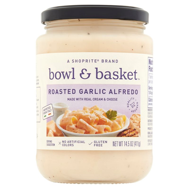 Bowl &amp; Basket Roasted Garlic Alfredo Sauce, 14.5 oz