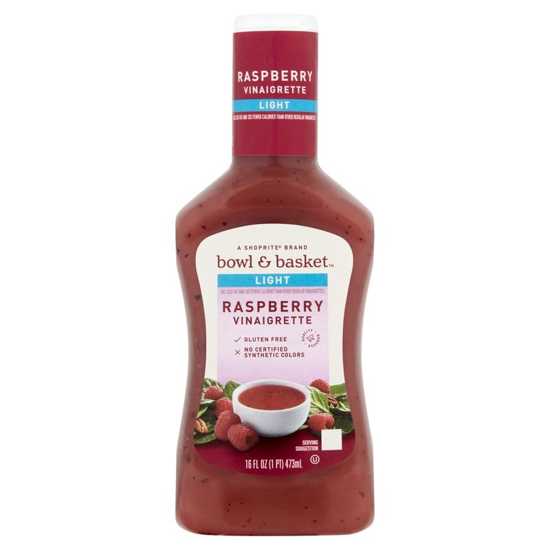 Bowl &amp; Basket Light Raspberry Vinaigrette, 16 fl oz