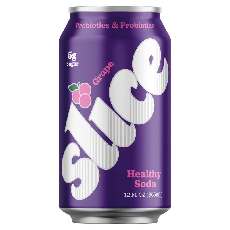 Slice Grape Healthy Soda, 12 fl oz