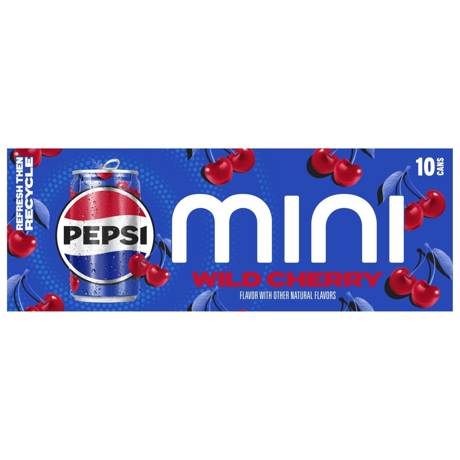 Pepsi Mini Soda Wild Cherry 7.5 Fl Oz, 10 Count