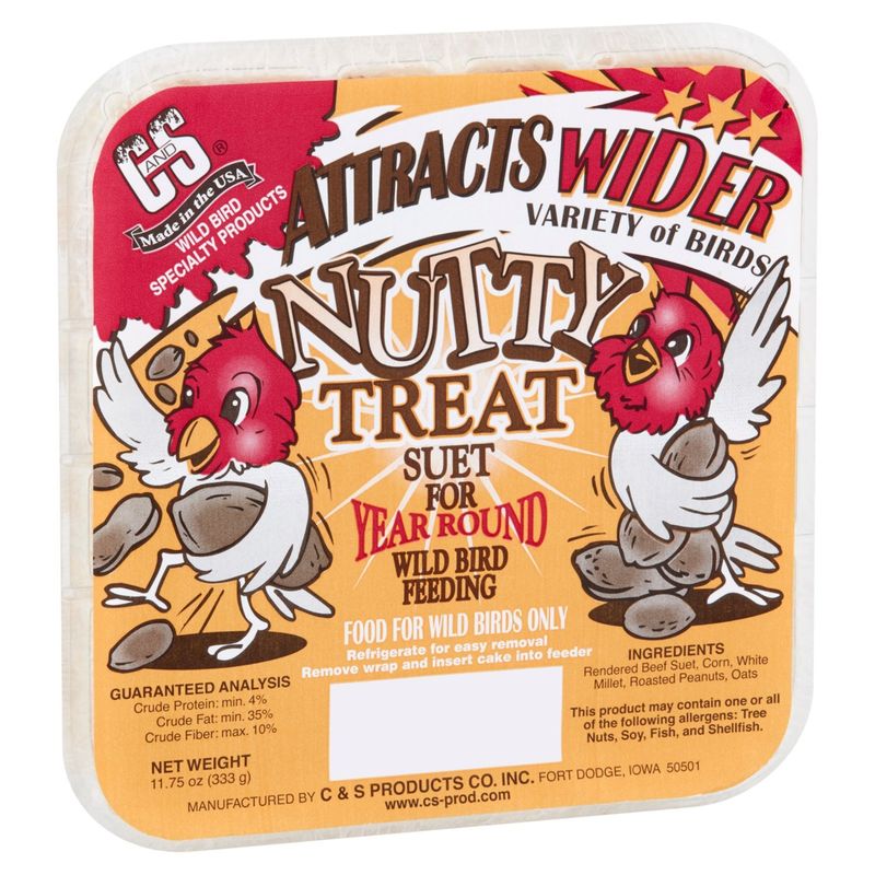 C&amp;S Nutty Treat Suet Bird Food, 11.75 oz