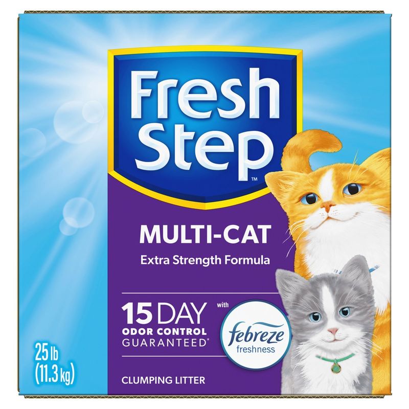 Fresh Step Multi-Cat Clumping Litter, 25 lb