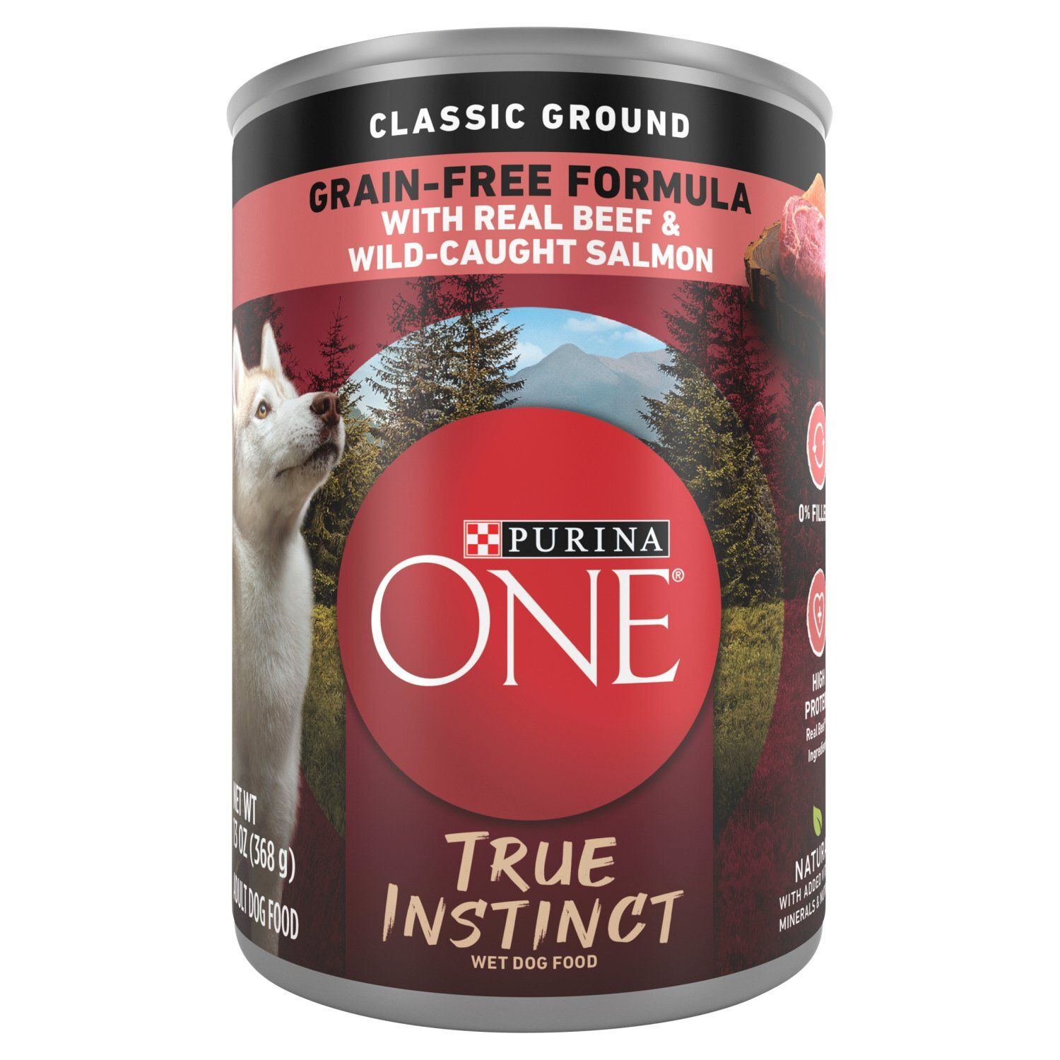 Purina ONE True Instinct with Real Beef &amp; Wild-Caught Salmon Adult Wet Dog Food, 13 oz