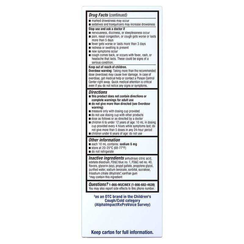 Mucinex Children's Multi Symptom Nighttime Cold, 4 fl oz