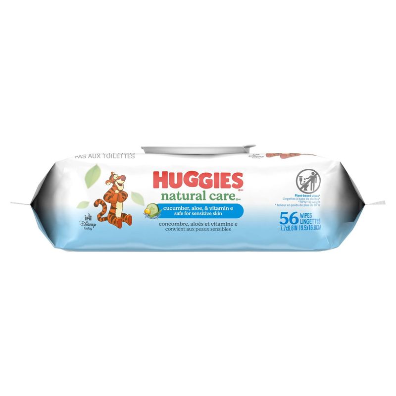 Huggies Natural Care Cucumber, Aloe, &amp; Vitamin E Wipes, 56 count