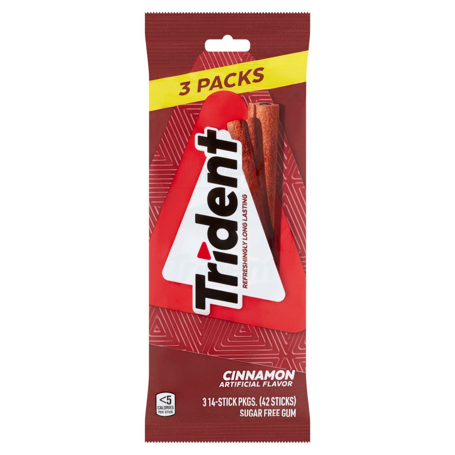 Trident Cinnamon Sugar Free Gum, 42 count