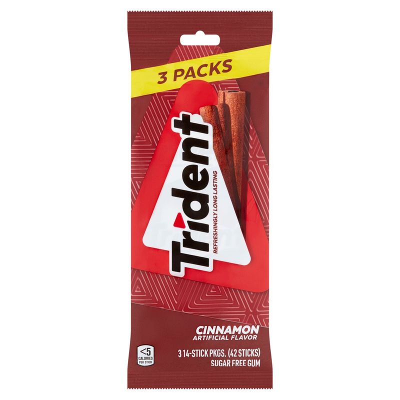 Trident Cinnamon Sugar Free Gum, 42 count