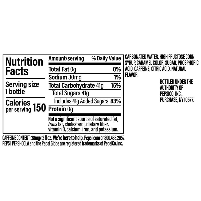 Pepsi Soda Cola 12 Fl Oz, 8 Count
