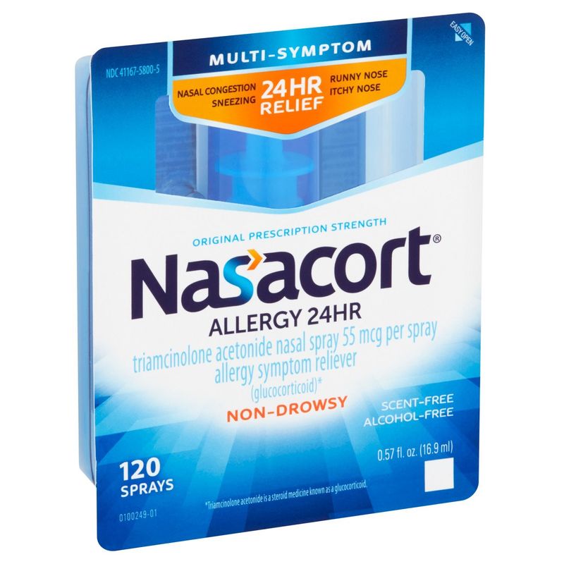 Nasacort Multi-Symptom 24hr Relief Non-Drowsy Nasal Spray, 55 mcg, 0.57 fl oz