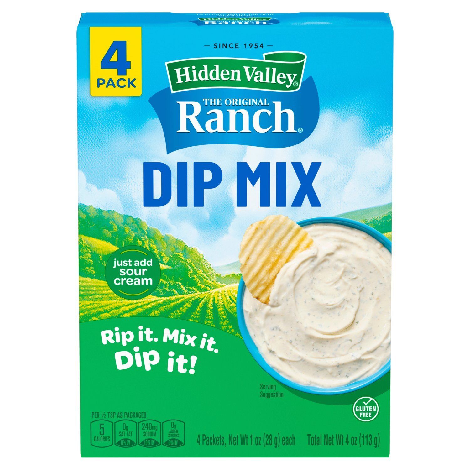 Hidden Valley The Original Ranch Dip Mix, 1 oz, 4 count