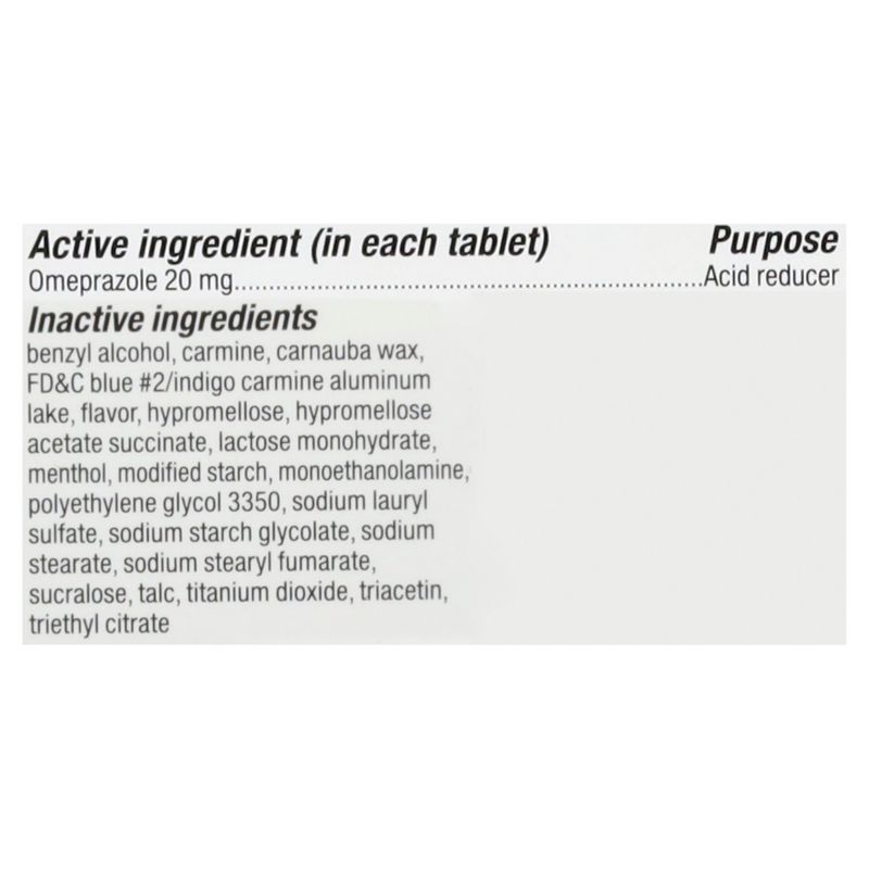 TopCare Omeprazole Acid Reducer Wildberry Mint Coated Tablets Value Pack!, 20 mg, 42 count