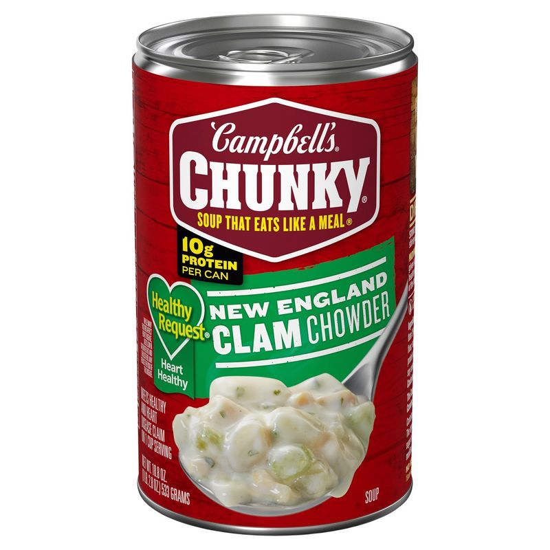 Campbell's Chunky Healthy Request New England Clam Chowder Soup, 18.8 oz