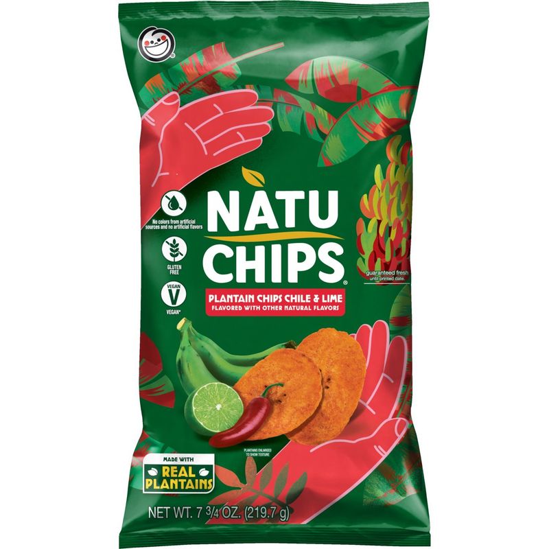NatuChips Plantain Chips Chile &amp; Lime 7 3/4 Oz