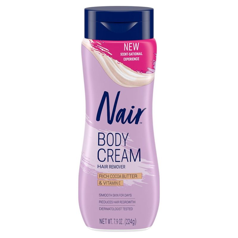 Nair Rich Cocoa Butter &amp; Vitamin E Hair Remover Body Cream, 7.9 oz