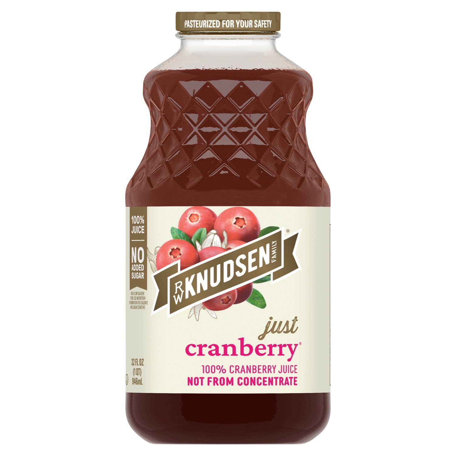 RW Knudsen Family Just Cranberry Juice, 32 fl oz