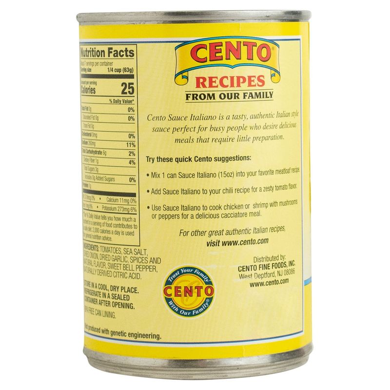 Cento Sauce Italiano Tomato Sauce, 15 oz