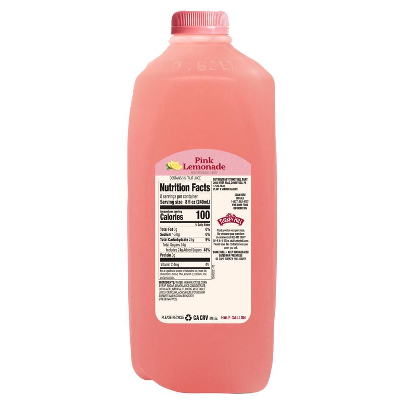 Turkey Hill Pink Lemonade, half gal