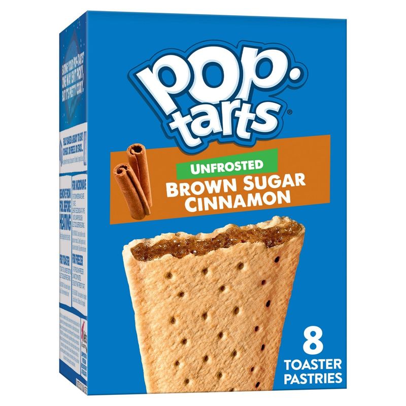 Pop-Tarts Unfrosted Brown Sugar Cinnamon Toaster Pastries, 8 count, 13.5 oz
