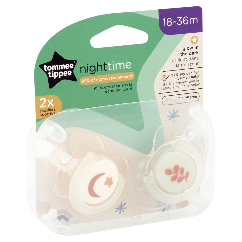 Tommee Tippee Nighttime Pacifiers, 18-36m, 2 count