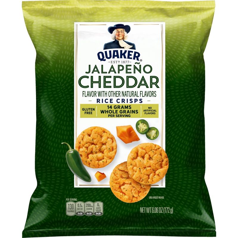 Quaker Rice Crisps Jalapeno Cheddar 6.06 Oz