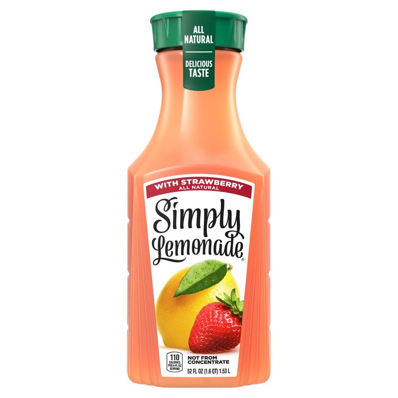 Simply Lemonade with Strawberry, 52 fl oz