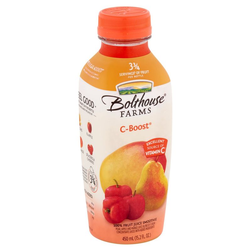 Bolthouse Farms C-Boost No Sugar Added 100% Fruit Juice Smoothie, 15.2 fl oz