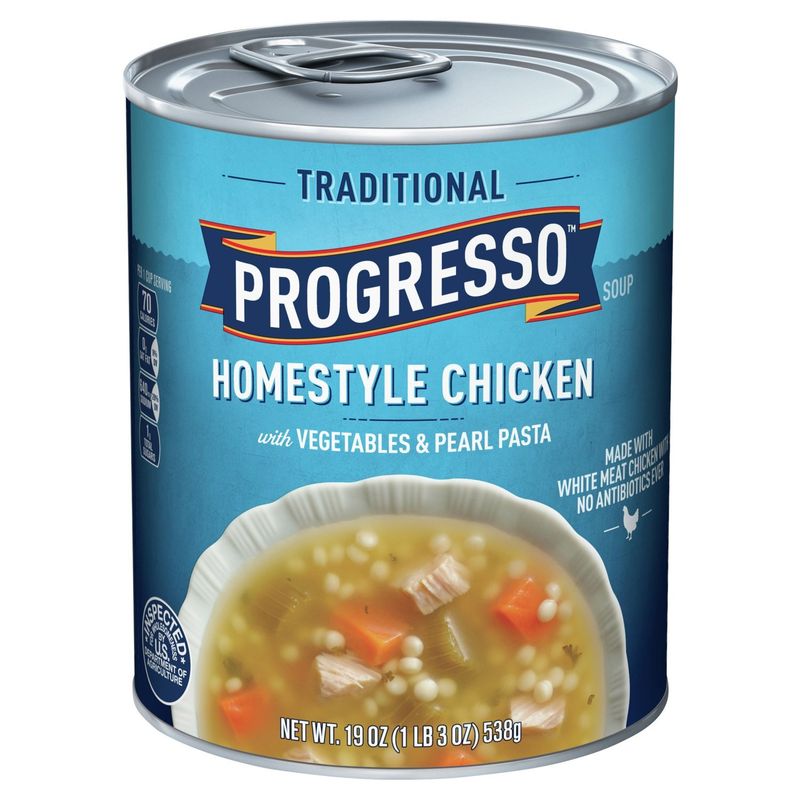 Progresso Traditional Homestyle Chicken with Vegetables &amp; Pearl Pasta Soup, 19 oz