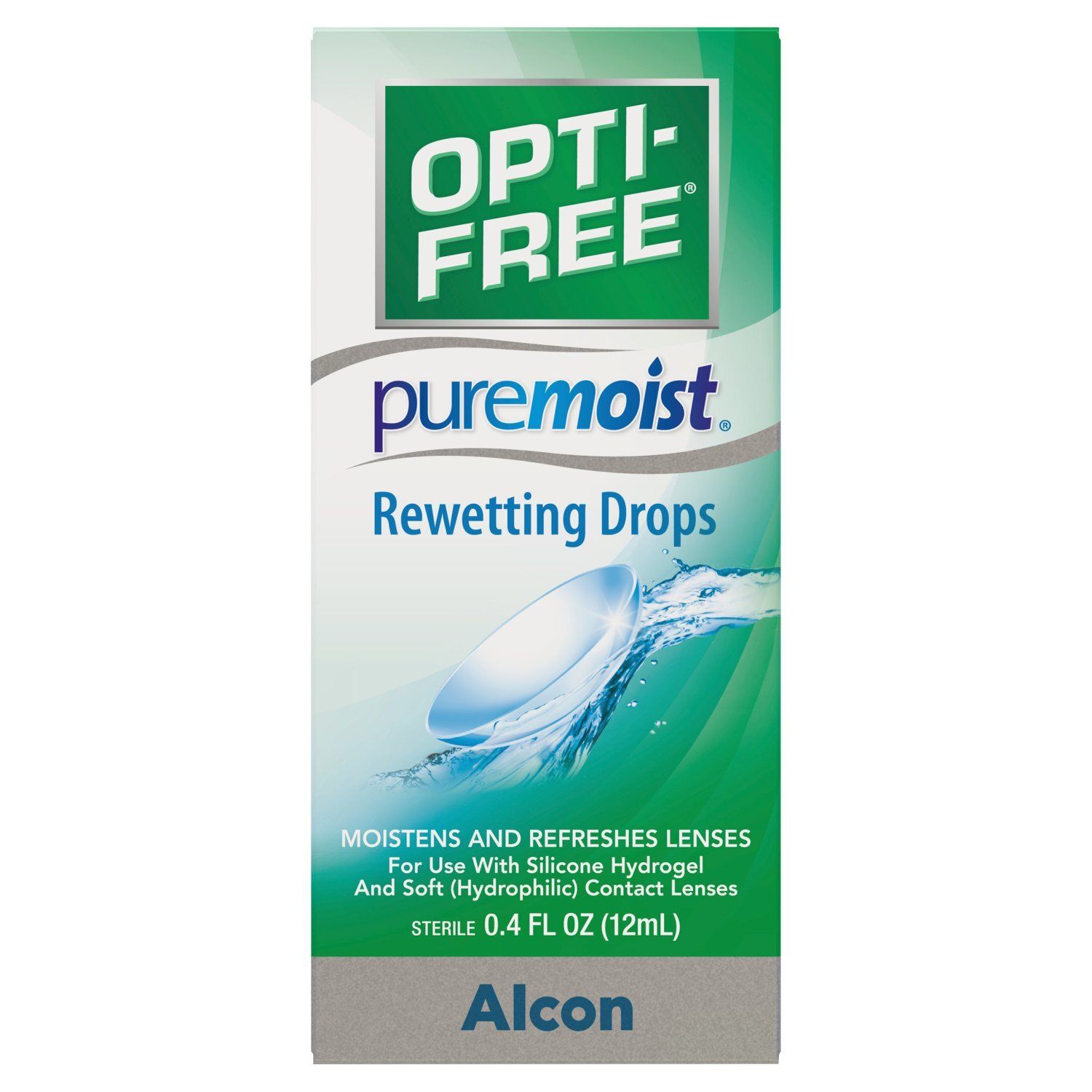 Alcon Opti-Free Puremoist Rewetting Drops, 0.4 fl oz