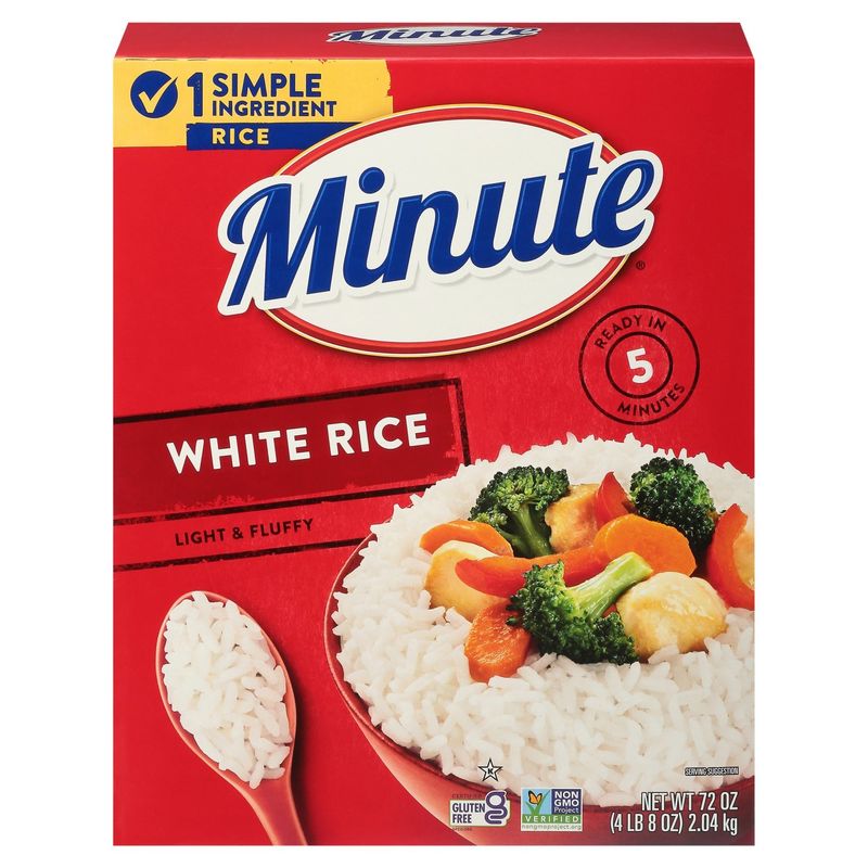 Minute Light &amp; Fluffy White Rice, 72 oz