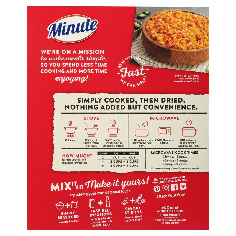 Minute Light &amp; Fluffy White Rice, 72 oz