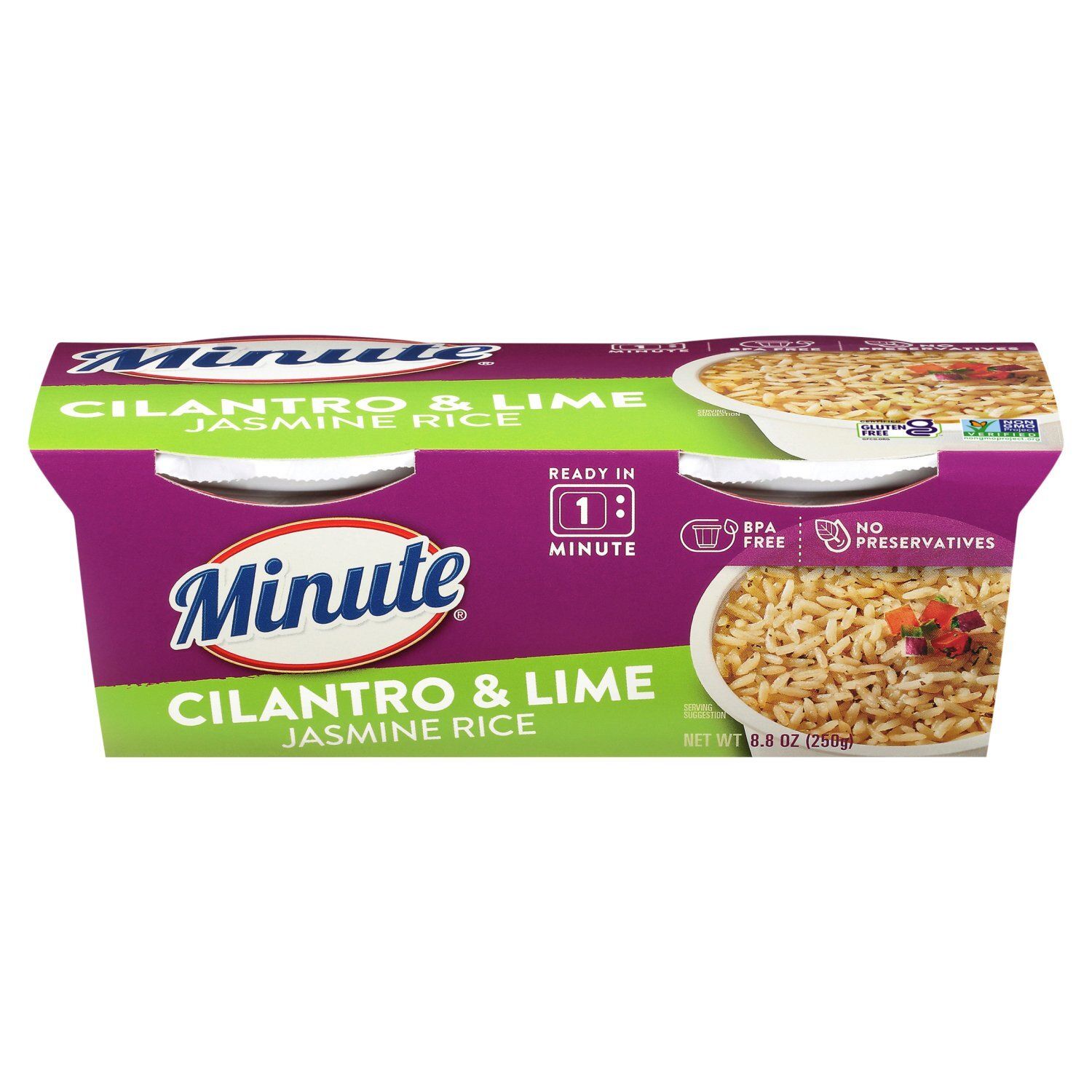 Minute Ready to Serve Cilantro &amp; Lime Jasmine Rice Cups, 8.8 oz