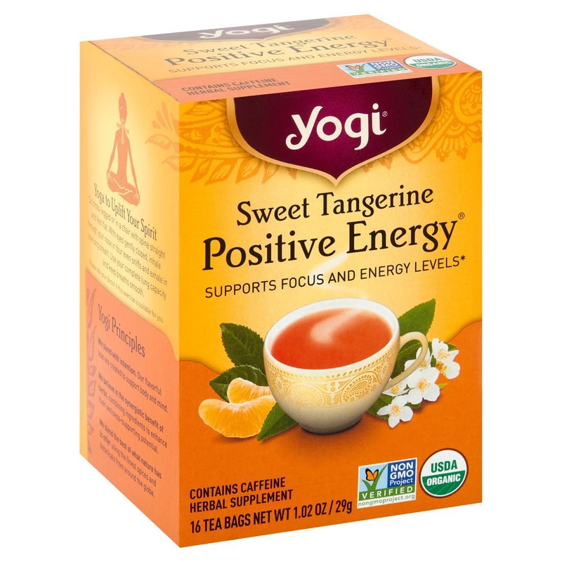 Yogi Positive Energy Sweet Tangerine Herbal Supplement Tea Bags, 16 count, 1.02 oz