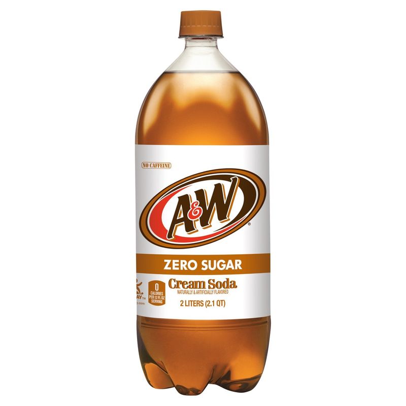 A&amp;W Zero Sugar Cream Soda, 2 liters