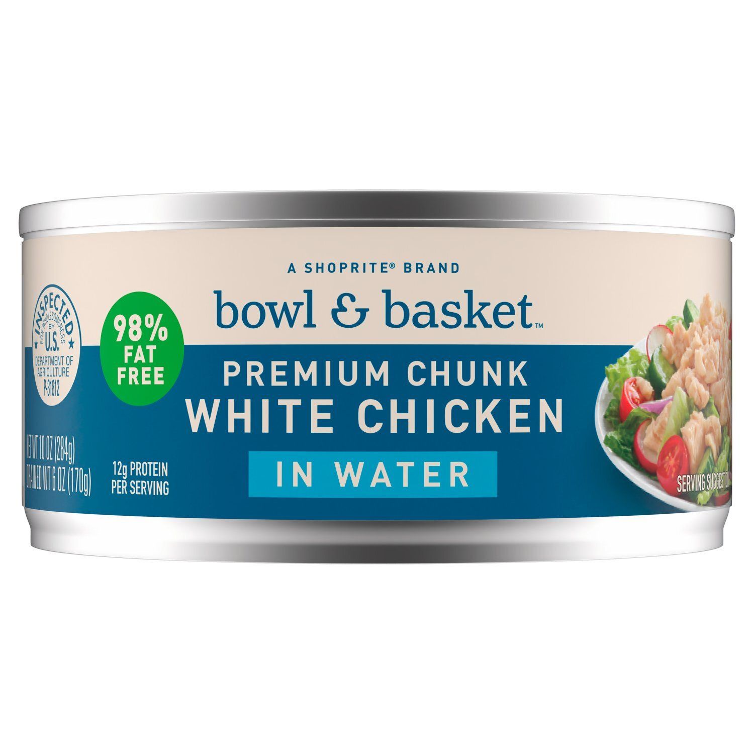Bowl &amp; Basket Premium Chunk White Chicken in Water, 10 oz