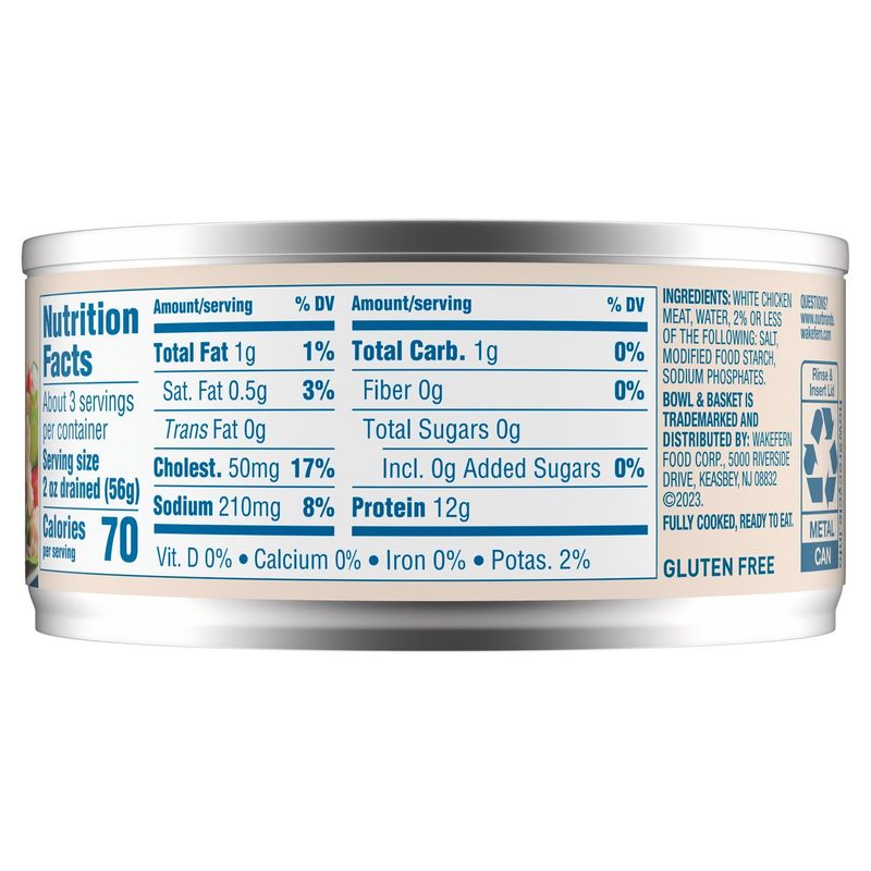 Bowl &amp; Basket Premium Chunk White Chicken in Water, 10 oz