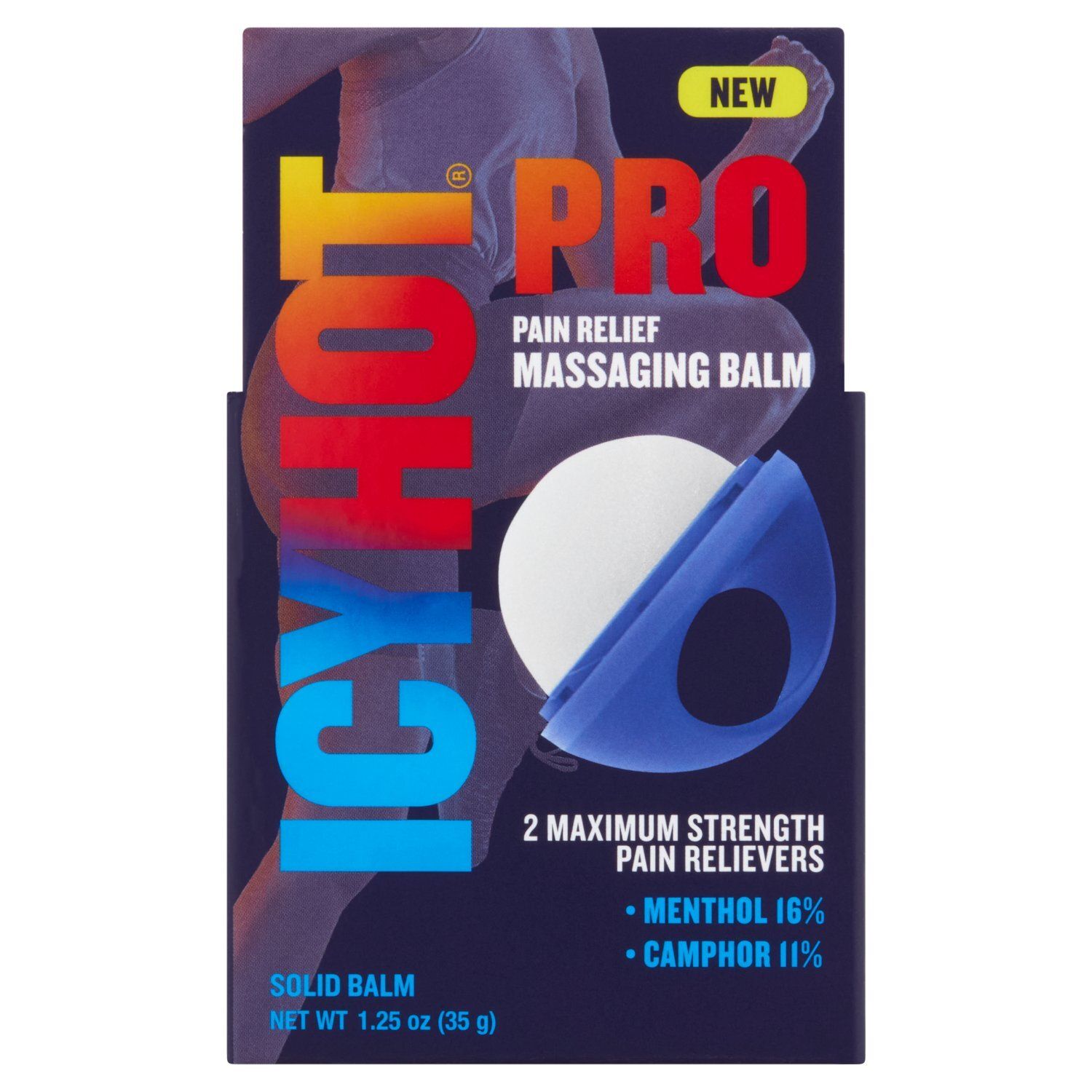 Icy Hot Pro Pain Relief Massaging Solid Balm, 1.25 oz