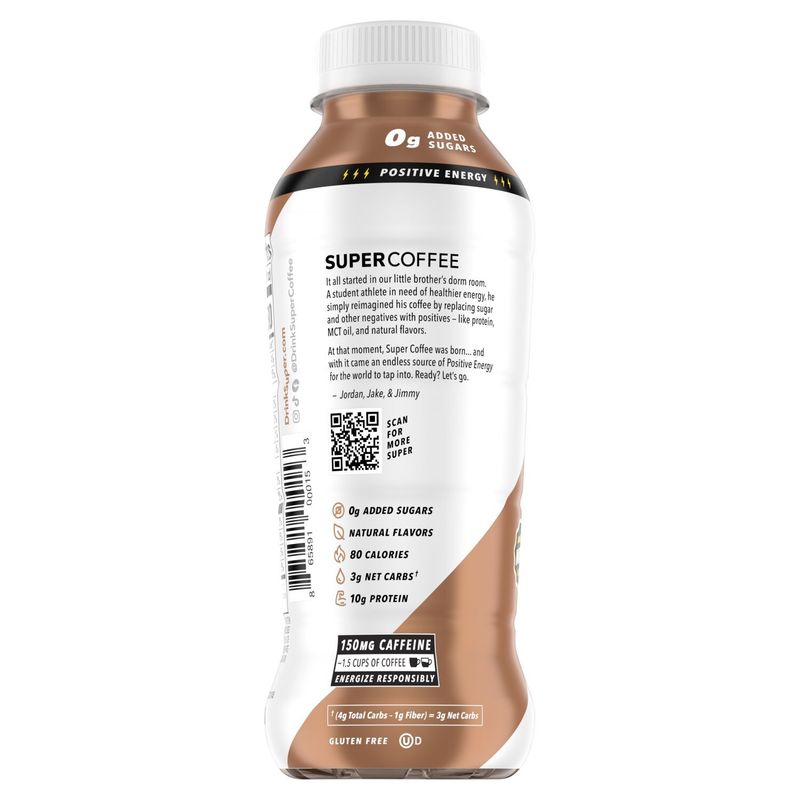 Super Coffee Mocha Latte Enhanced Coffee, 12 fl oz
