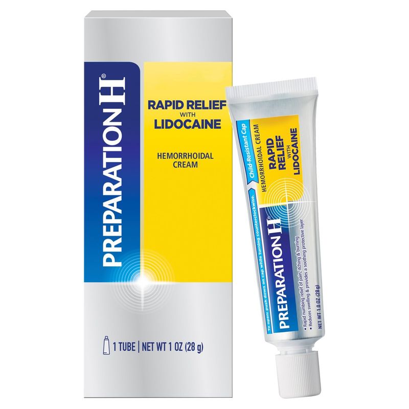 Preparation H Rapid Relief with Lidocaine Hemorrhoidal Cream, 1 oz