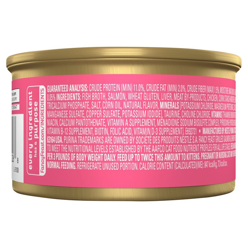 Purina Fancy Feast Grilled Salmon &amp; Shrimp Feast in Gravy Gourmet Cat Food, 3 oz