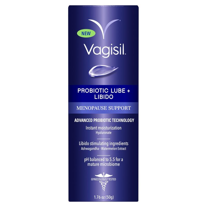 Vagisil Probiotic Lube + Libido Menopause Support Instant Moisturization Hyaluronate, 1.76 oz