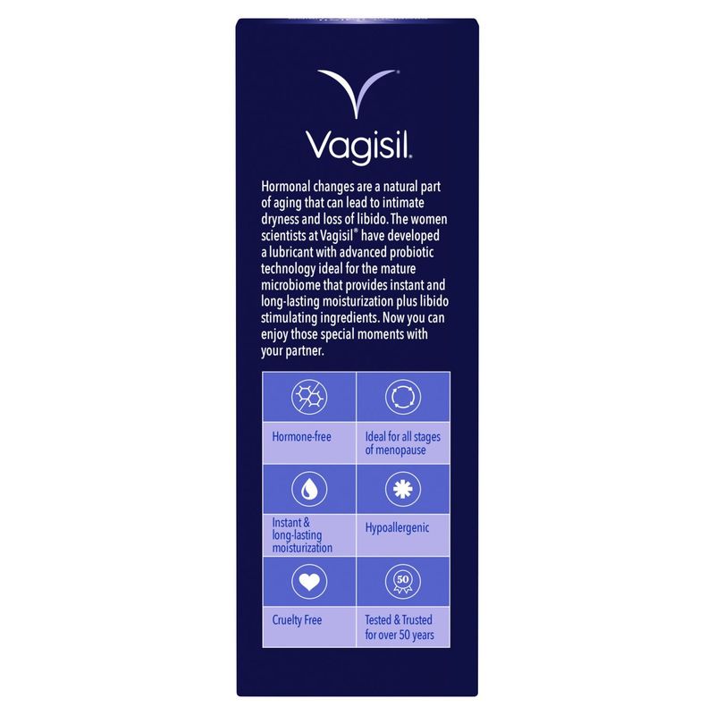 Vagisil Probiotic Lube + Libido Menopause Support Instant Moisturization Hyaluronate, 1.76 oz