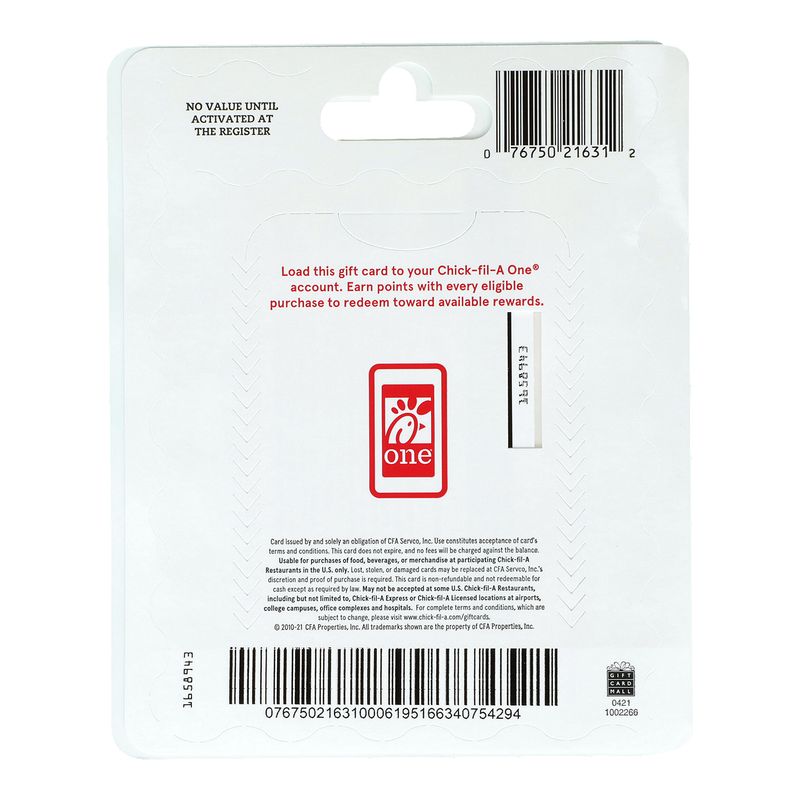 Chick Fil A $10 Gift Card, 1 each