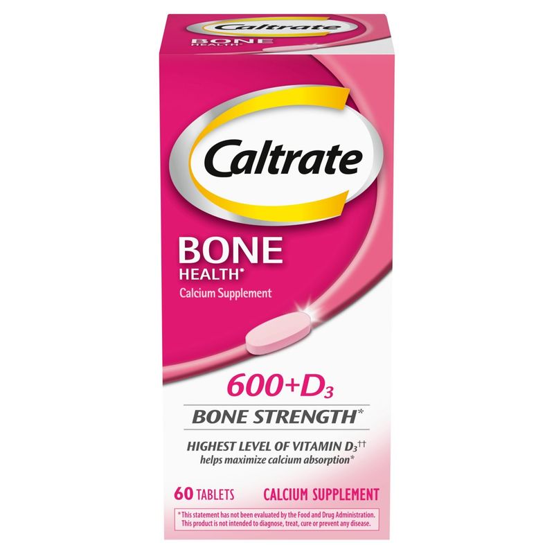Caltrate 600+D3 Tablets Calcium Supplement, 60 count