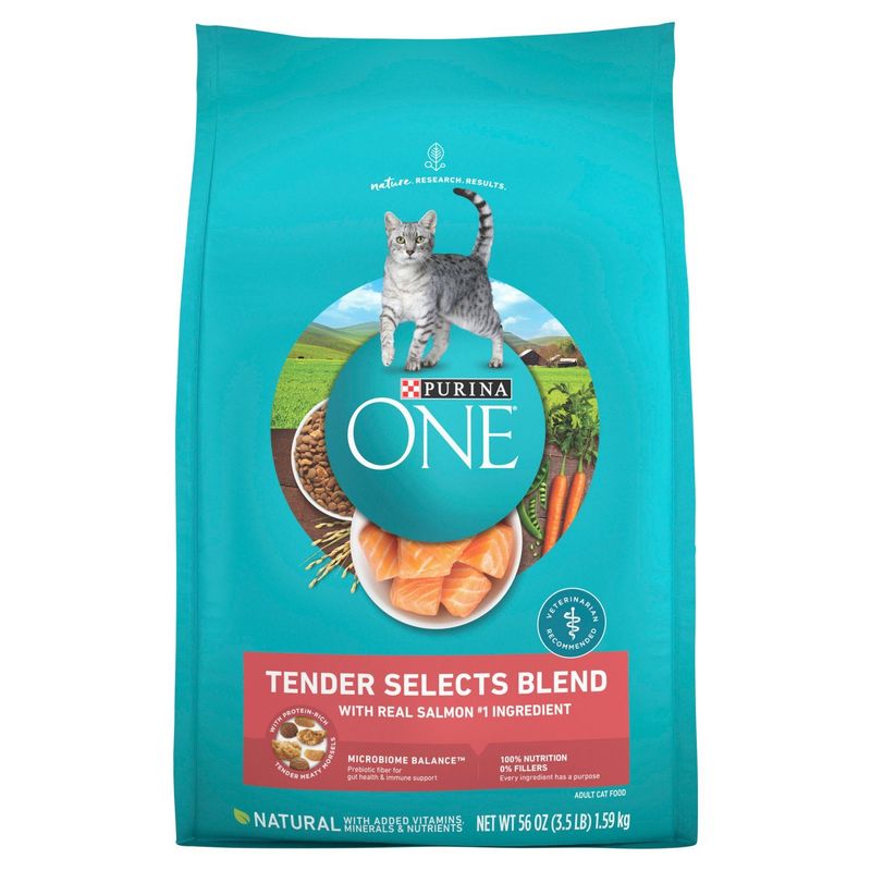 Purina ONE Tender Selects Blend Adult Cat Food, 56 oz