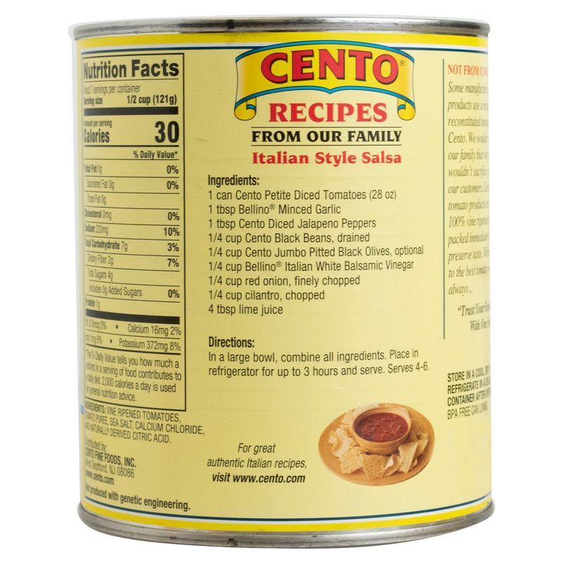 Cento Petite Diced Tomatoes in Puree, 28 oz