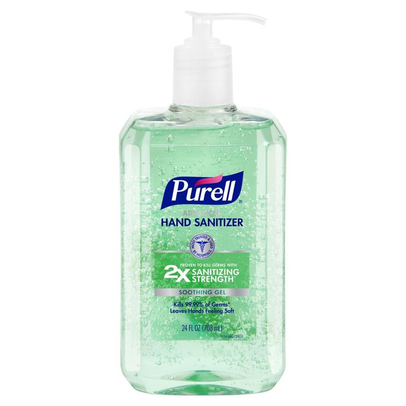 Purell Soothing Gel Advanced Hand Sanitizer, 24 fl oz