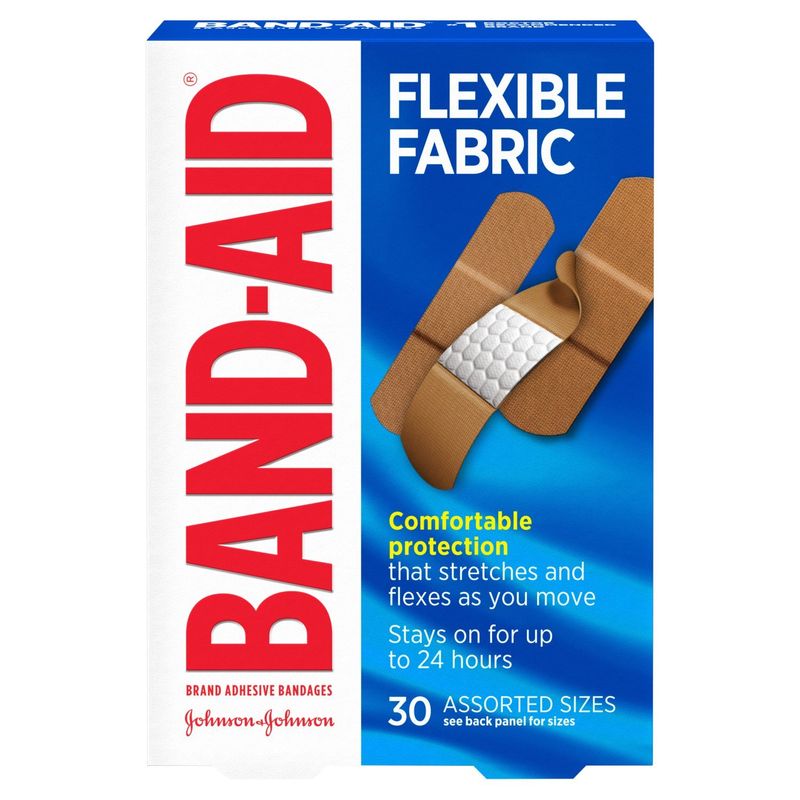 Band-Aid Flexible Fabric Adhesive Bandages, 30 count